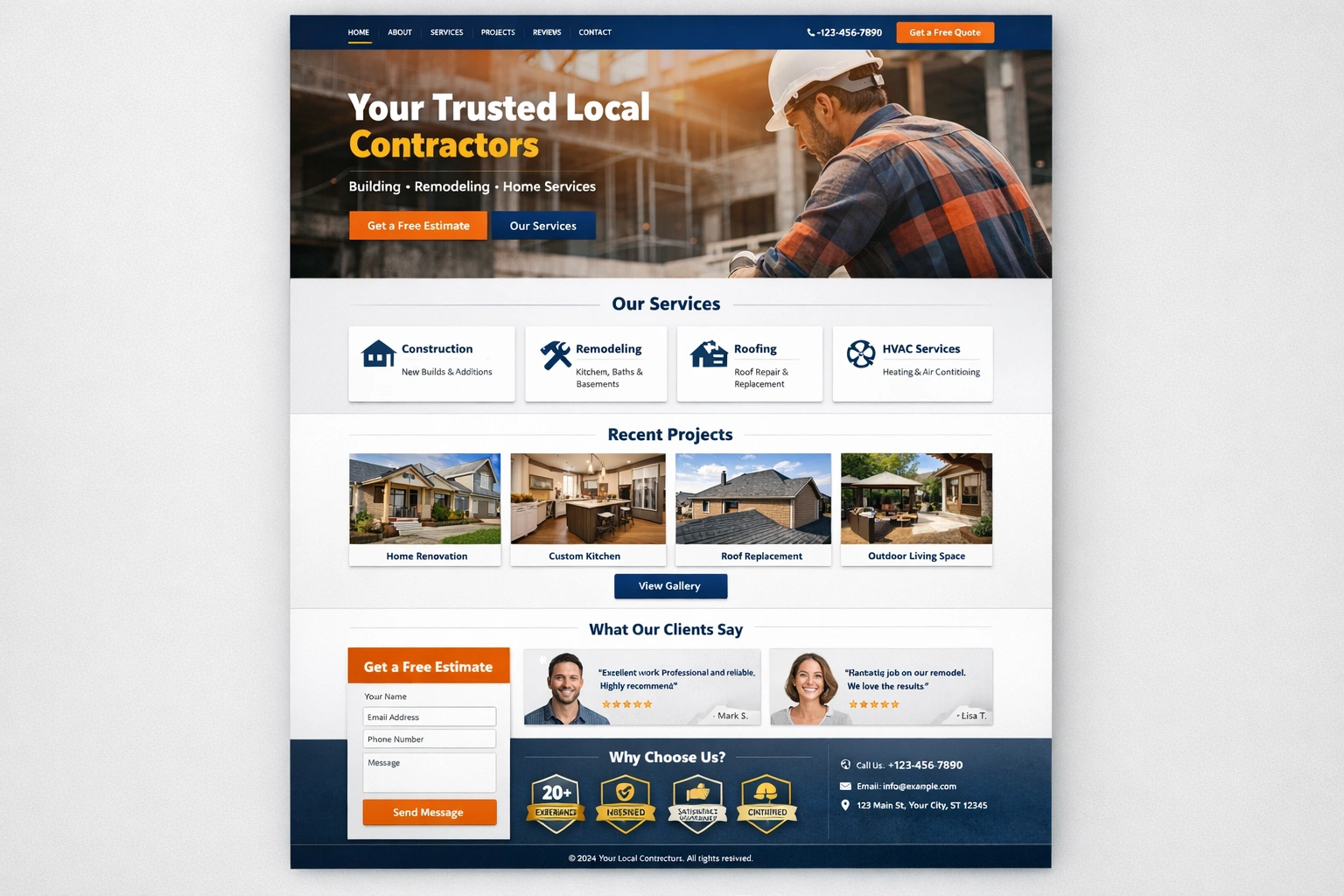 Local Contractor website