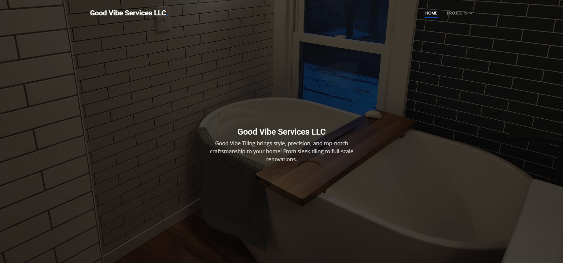 Good Vibe Services LLC website homepage designed by Toohey Services