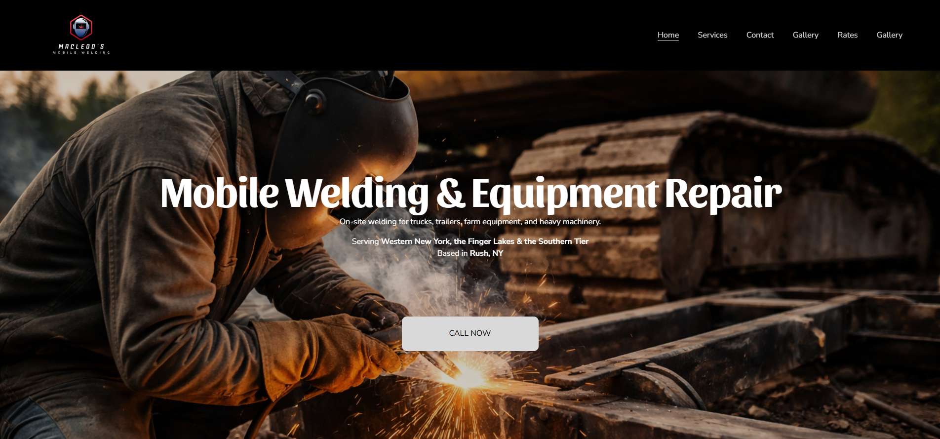 MacLeod's Mobile Welding website homepage designed by Toohey Services